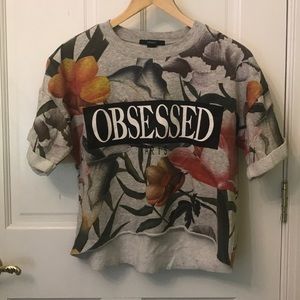 F21 Floral Sweatshirt Tee